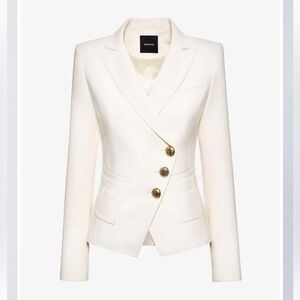 Smythe Ivory Blazer with Metallic Buttons